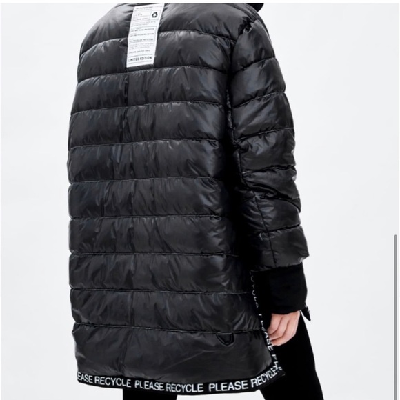 Zara Recycled Capsule Padded Parka Small Medium - Picture 8 of 16